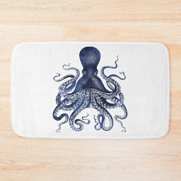 Item preview, Octopus Print Watercolor Navy Blue by Zouzounio Art designed and sold by zouzounioart.