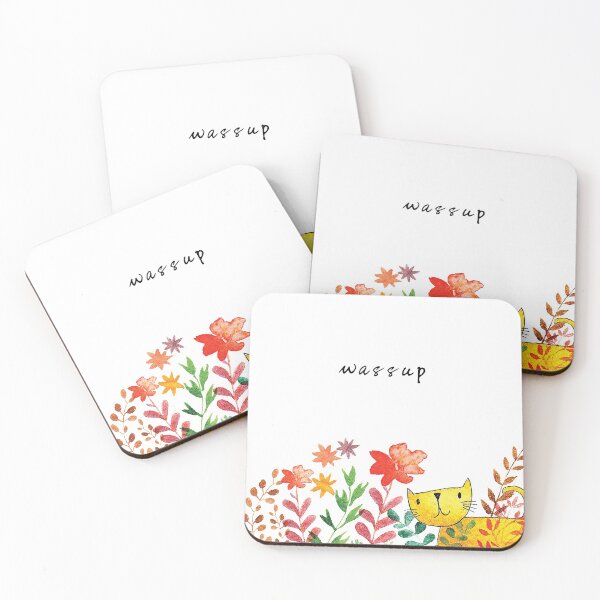 Item preview, Wassup Cute Cat Hiding In Flowers designed and sold by TangledSquid.