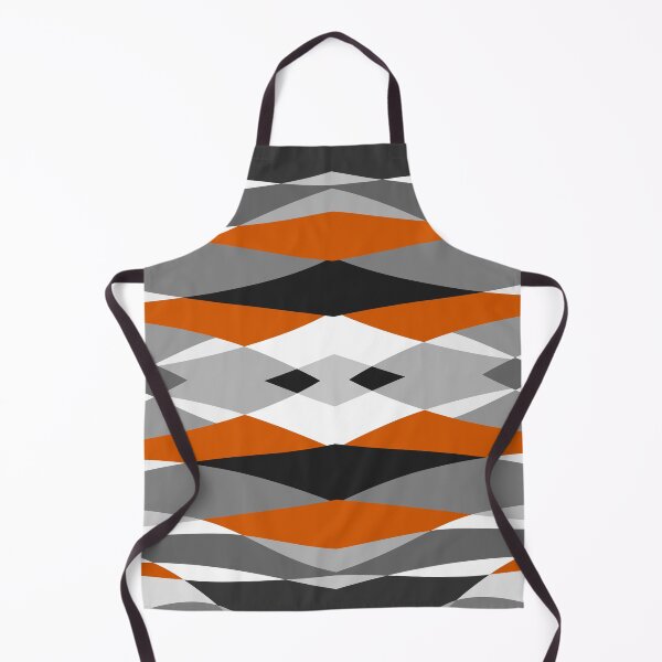 Item preview, Abstract geometric gray orange pattern designed and sold by likebakerdo.