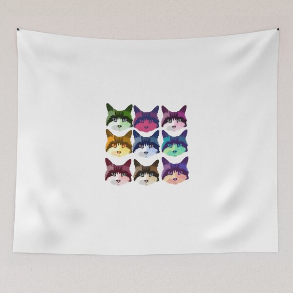 Item preview, 9 colourful cats designed and sold by Colonels  Basement.