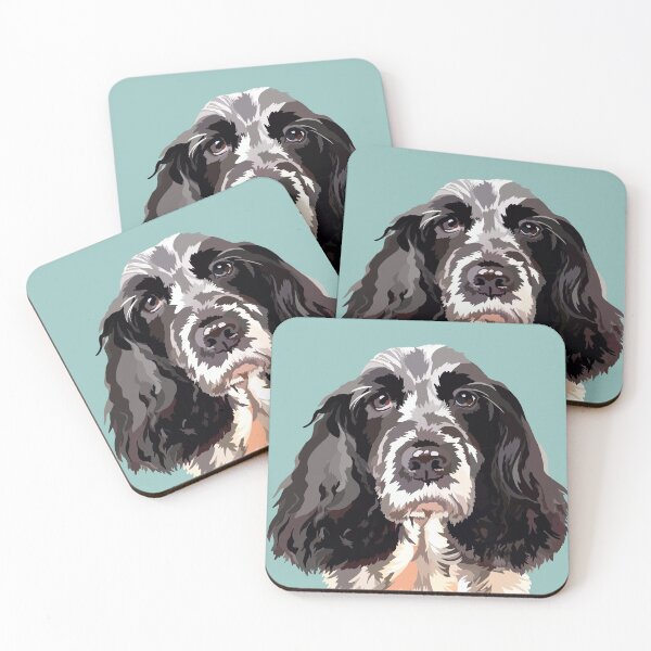 Item preview, Nancy the black and white Cocker Spaniel designed and sold by NattyDesigns.