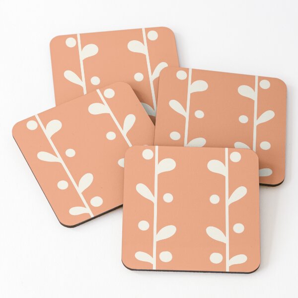 Item preview,  Cottagecore Orange and White Bold Leaf Print designed and sold by SeaverN.
