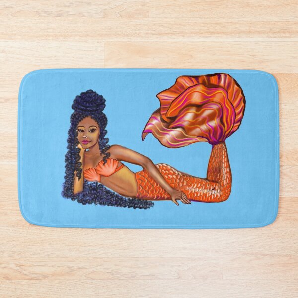 Item preview, Mermaid with long dreadlocks relaxing designed and sold by Artonmytee.