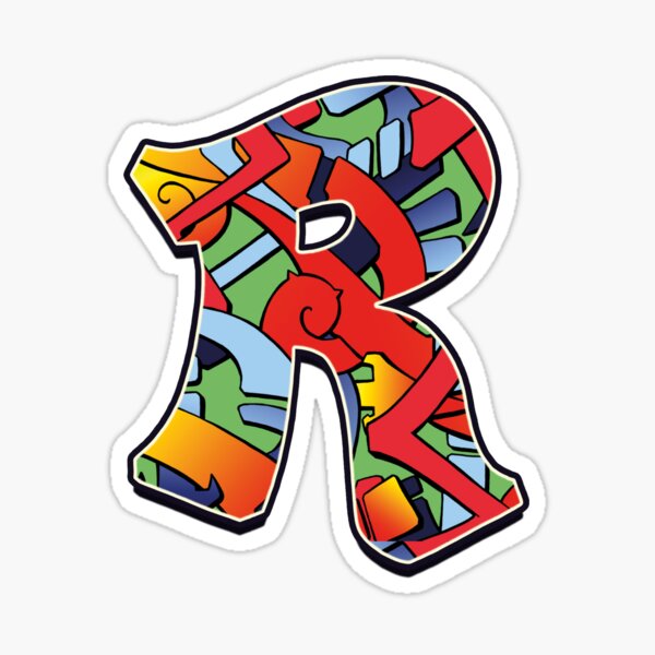 Letter R Color Sticker