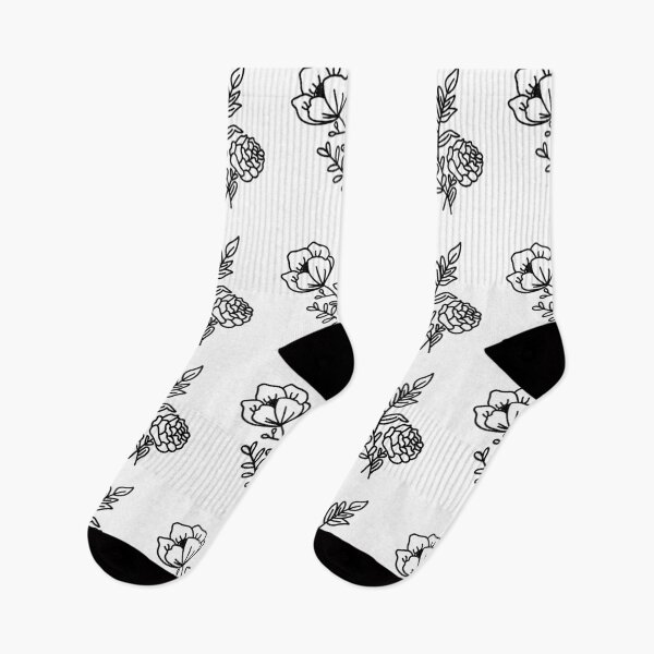 Item preview, simple black and white flower designed and sold by megan1007.
