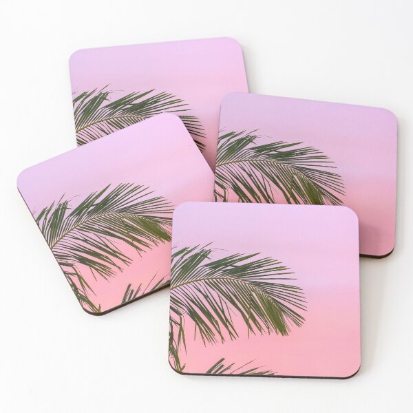 Item preview, Pink Sunset Palm Tree Leaf designed and sold by newburyboutique.