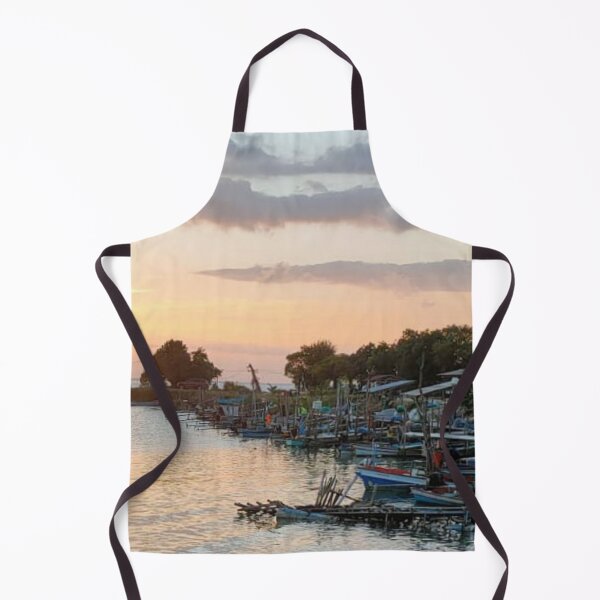 Item preview, Dreamlike and beautiful fisherman's village in the sunset designed and sold by vibeno1.