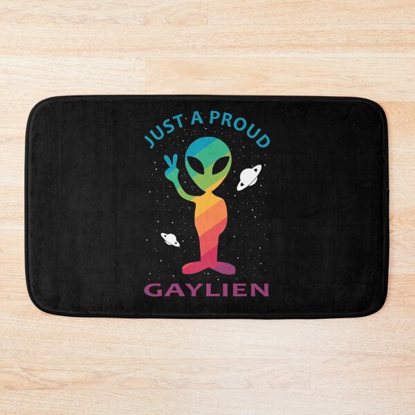 Item preview, Just A Proud Gaylien Cute LGBTQ+ Pride Month Rainbow Flag Pride Parade Slogan designed and sold by sillyquestions.