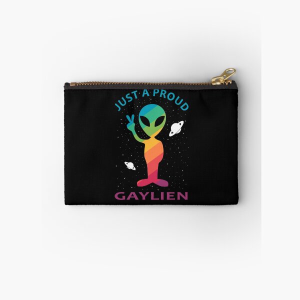 Item preview, Just A Proud Gaylien Cute LGBTQ+ Pride Month Rainbow Flag Pride Parade Slogan designed and sold by sillyquestions.