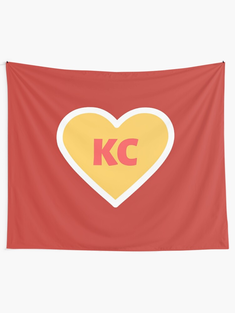 Kansas City Kc Heart I Love Kc Design Customized Tapestry Chiefs