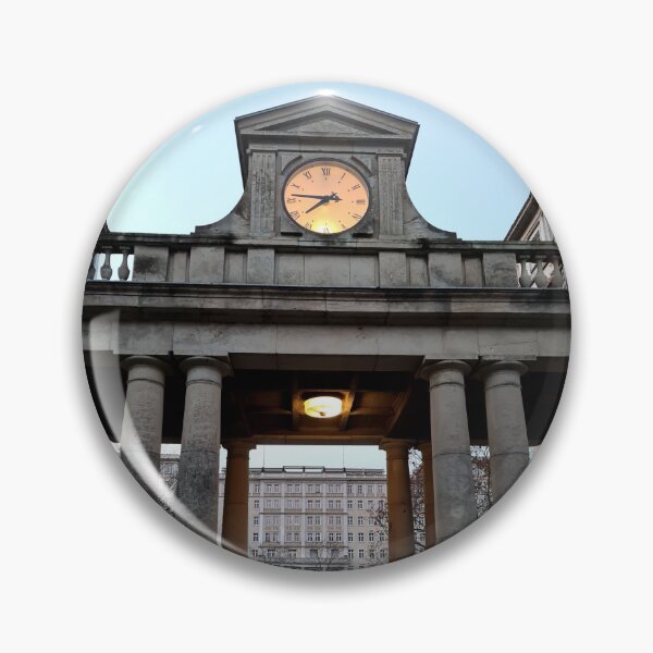 Item preview, Frankfurter Allee Berlin Old clock on pillars designed and sold by Nickibeutel.