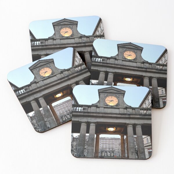 Item preview, Frankfurter Allee Berlin Old clock on pillars designed and sold by Nickibeutel.