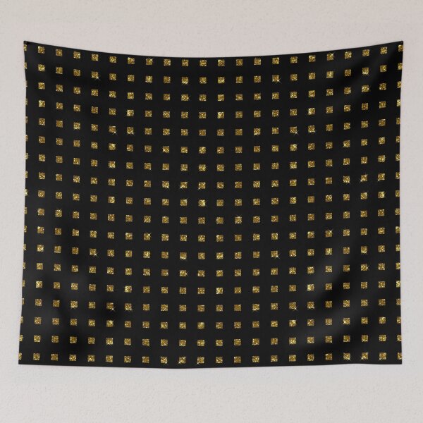 Item preview, Luxe Gold Glitter Squares on Black designed and sold by Cato99.