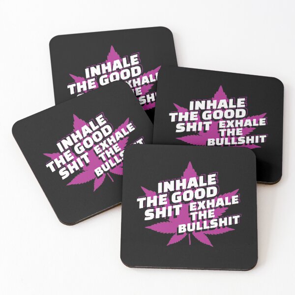 Item preview, Inhale The Good Shit Weed Leaf Marijuana Quote Stoner Slogan Purple designed and sold by sillyquestions.