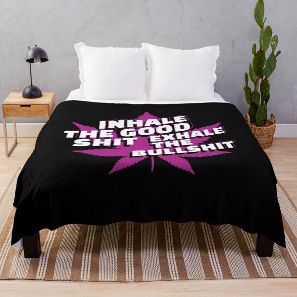 Item preview, Inhale The Good Shit Weed Leaf Marijuana Quote Stoner Slogan Purple designed and sold by sillyquestions.