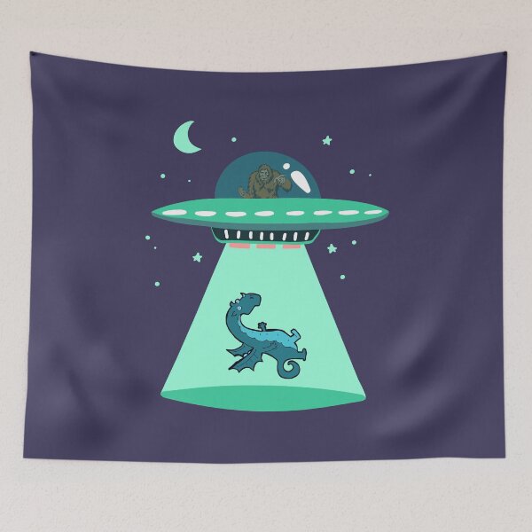 Artikelvorschau, Bigfoot UFO Drachen Lustige Alien Entführung Drachen Humor Geschenk entworfen und verkauft von trendo.