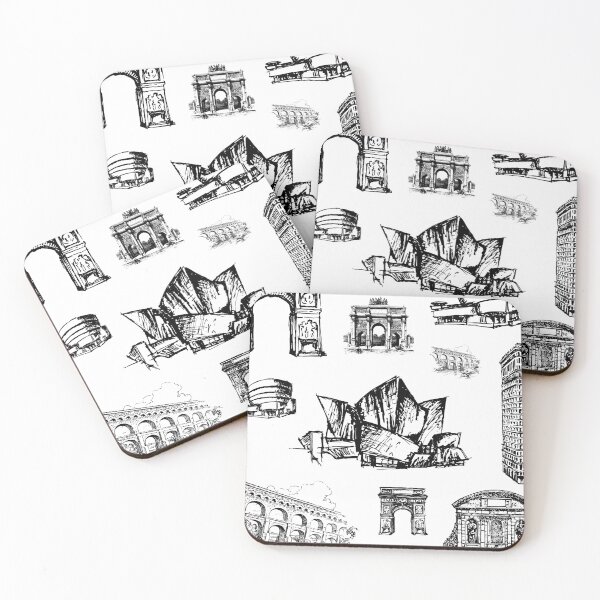 Item preview, City Momuments & buildings pattern  | Urban planner gift designed and sold by chi vana.
