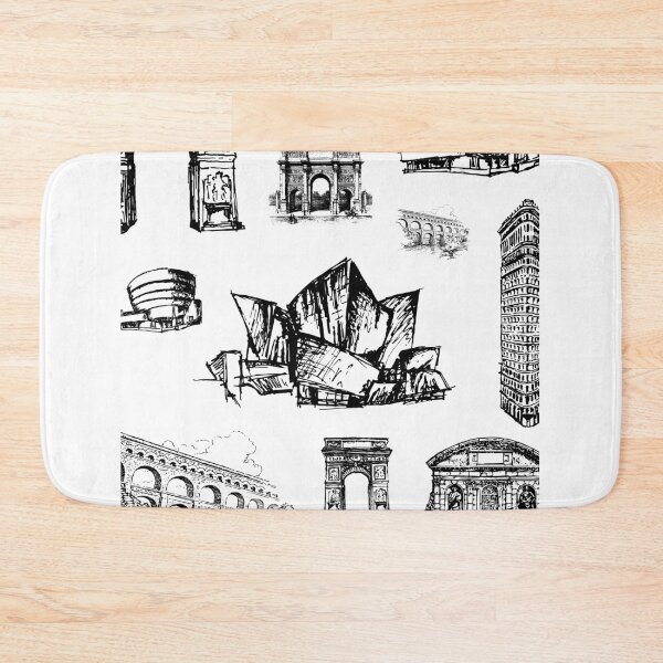 Item preview, City Momuments & buildings pattern  | Urban planner gift designed and sold by chi vana.