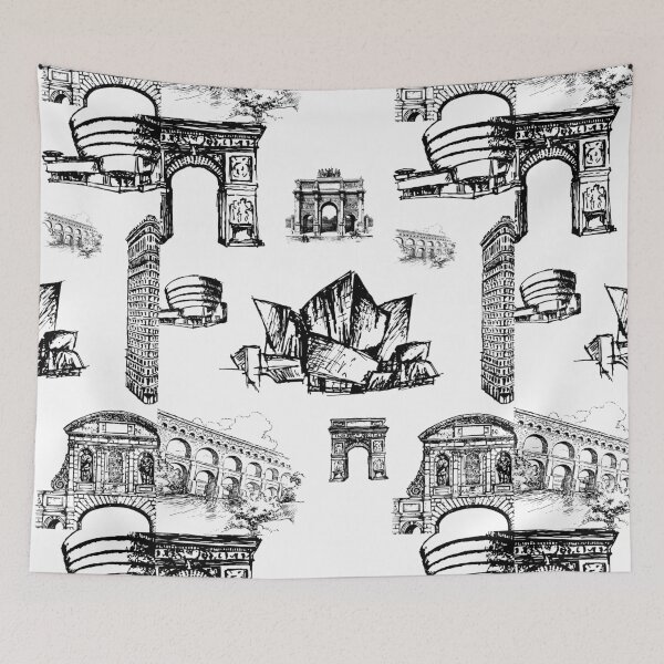 Item preview, City Momuments & buildings pattern  | Urban planner gift designed and sold by chi vana.
