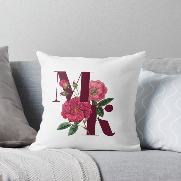Item preview,  M & K Couple’s Initial Letter Floral Typography - M & K for Valentine’s Day designed and sold by ZeeZooo.