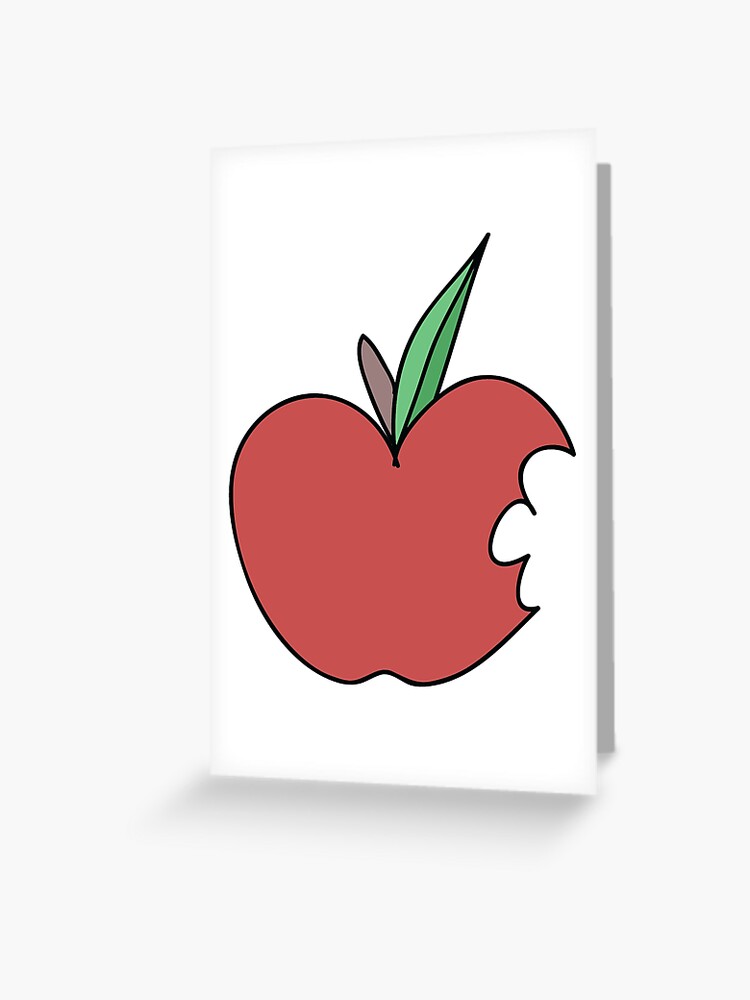 Carte De Vœux Pomme Croquee Par Saradaboru Redbubble