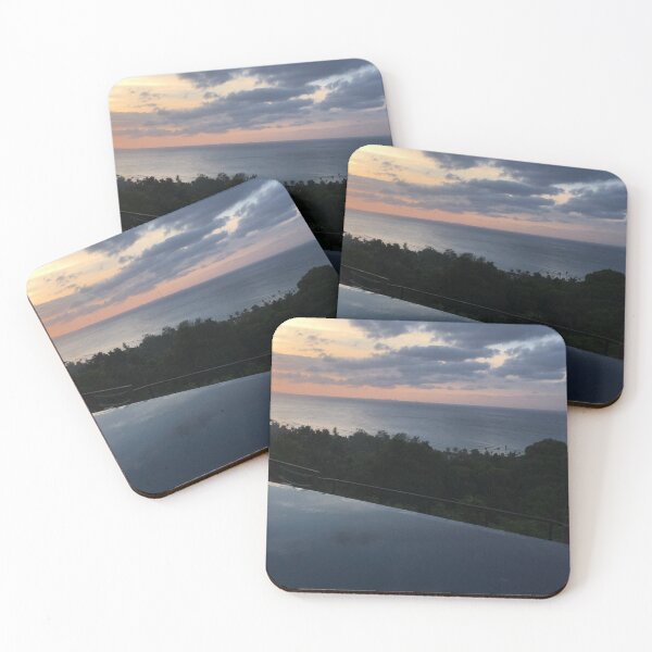 Item preview, Fantastic sunset with an unfinity swimming pool designed and sold by vibeno1.