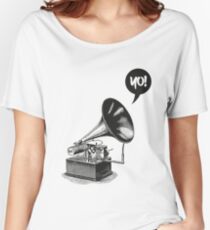 Hip-Hop Gramophone Women's Relaxed Fit T-Shirt
