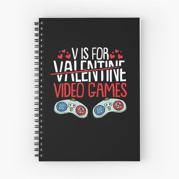 Item preview, V is for Video Games Gamers Valentines Graphic designed and sold by Dr.YesOrNo.