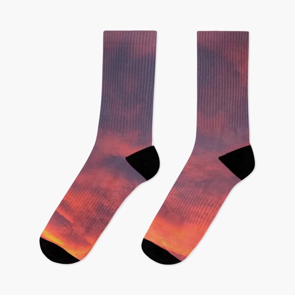 Item preview, Colorful Orangey Pink Pastel Sunrise illuminating the Clouds in the Morning Sky designed and sold by PrettyLittlePic.