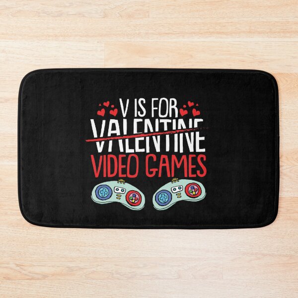 Item preview, V is for Video Games Gamers Valentines Graphic designed and sold by Dr.YesOrNo.