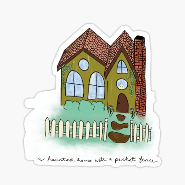 Item preview, Pheobe Bridgers Haunted House with a Picket Fence designed and sold by awthanksbuddy.