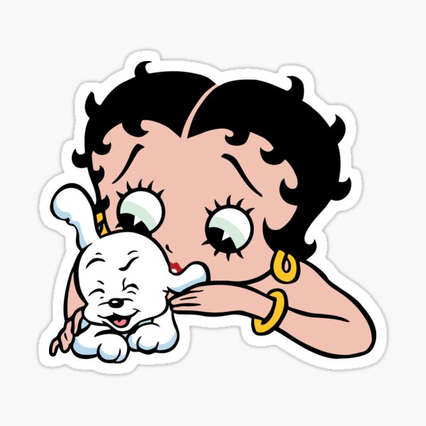 Betty Boops and Pudgy Dog Sticker