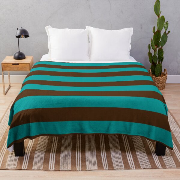 Item preview, Chocolate and Teal Stripes designed and sold by DesignCats.