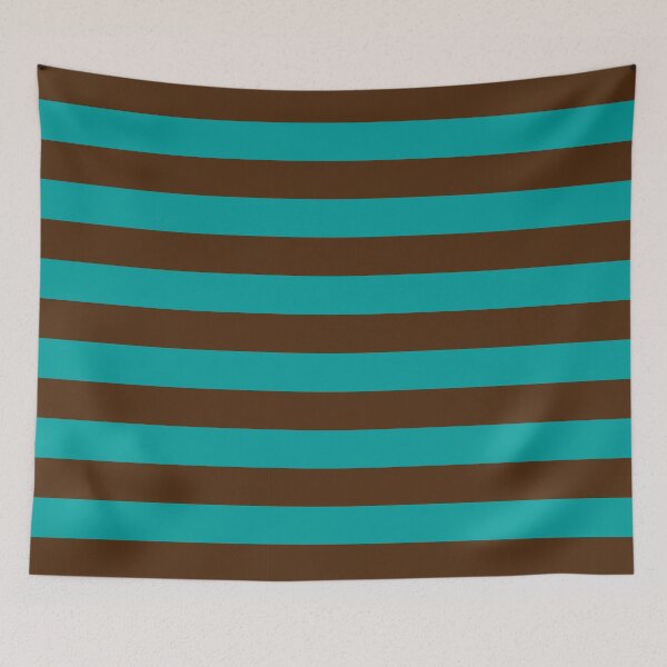 Item preview, Chocolate and Teal Stripes designed and sold by DesignCats.