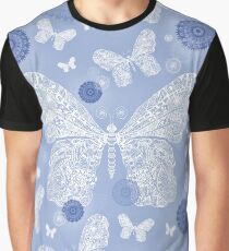 BLUE BUTTERFLY GARDEN Graphic T-Shirt