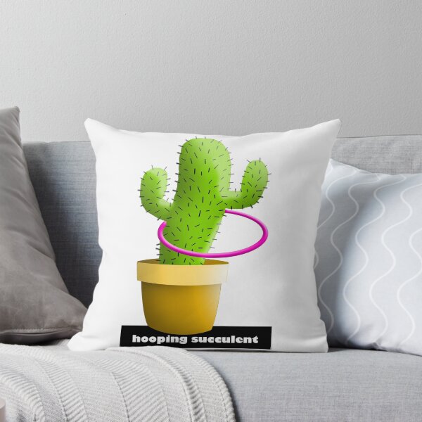 Aperçu de l'œuvre Drôle de cactus pratiquant avec le hula-hoop créée et vendue par Xdelacra.