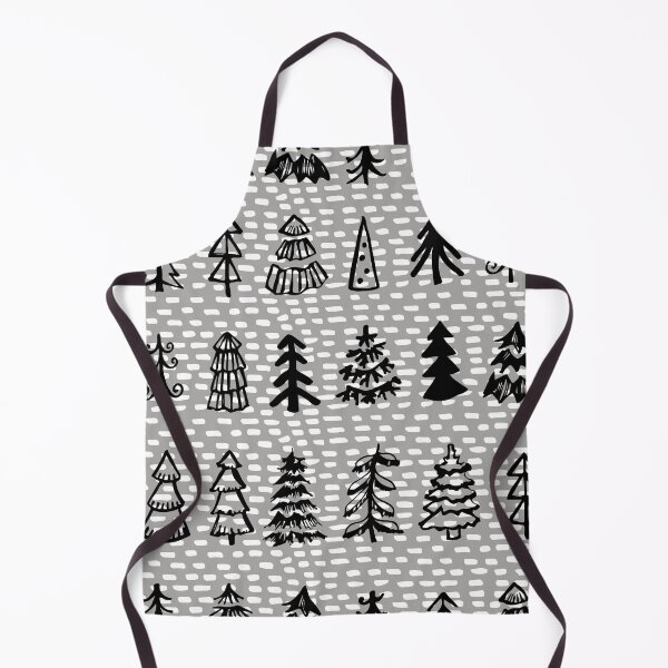 Item preview, Abstract graphic doodle pattern with christmas trees designed and sold by Anna Yudina.