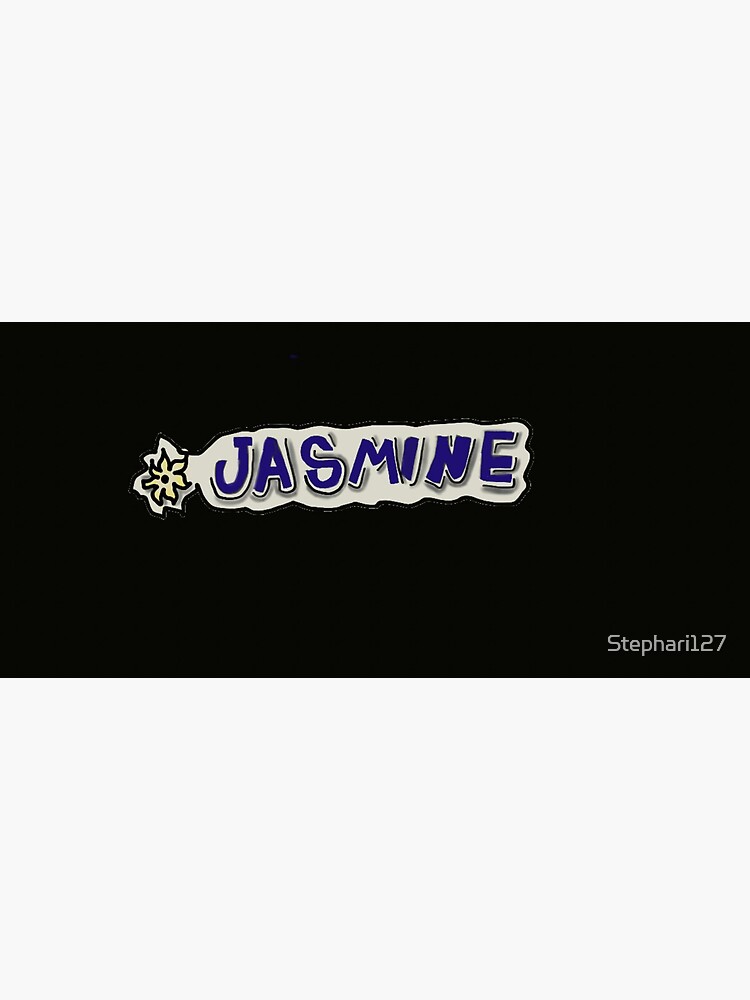 "floral calligraphy art with violet letters for the name Jasmine " Sticker for Sale by