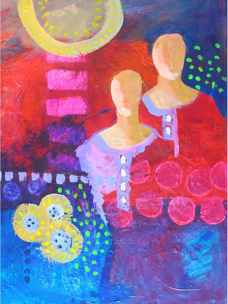 "Women of Wisdom Semi Abstract Figurative Painting" Art Print by