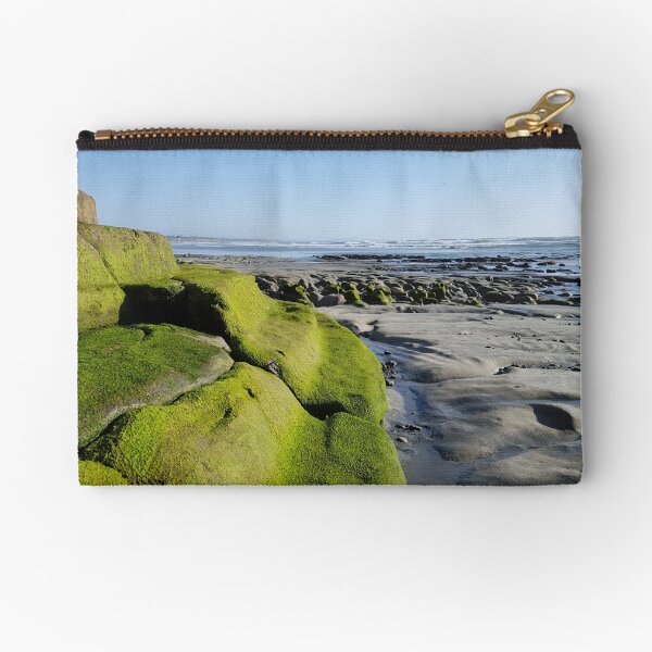 Ocean scene shore line tide pools Zipper Pouch