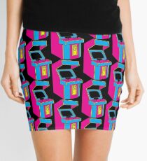 Stand Up, Old School Arcade Game (CMYK) Mini Skirt