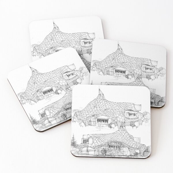 Item preview, The Centre Pompidou-Metz ink illustration designed and sold by Igor Olszewski.
