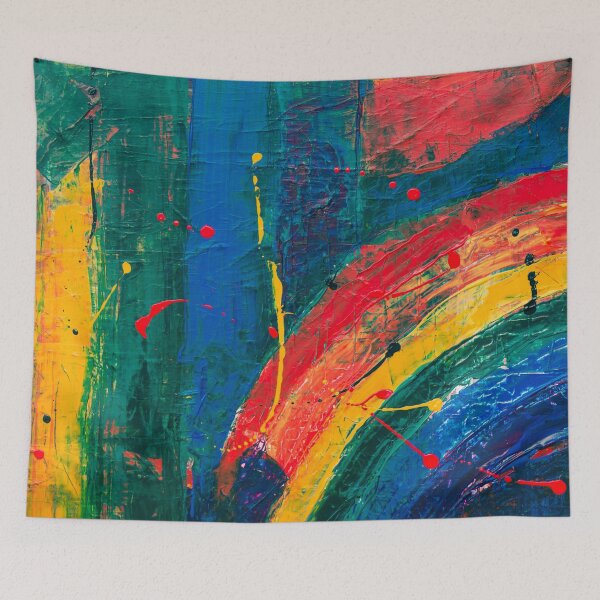Item preview, Colorful Abstract Rainbow Painting designed and sold by Voxarto.