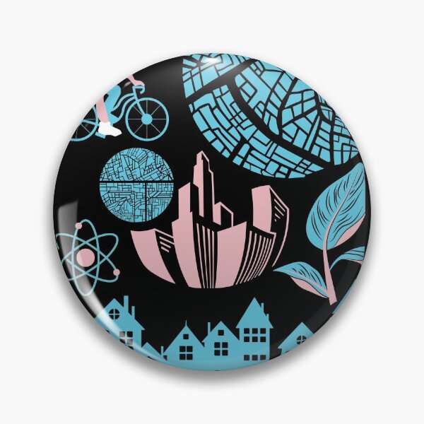 Item preview, Black Artisctic pattern  of Momuments & buildings | Urban planner gift designed and sold by chi vana.