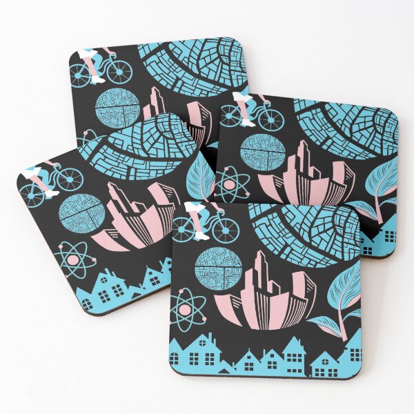 Item preview, Black Artisctic pattern  of Momuments & buildings | Urban planner gift designed and sold by chi vana.