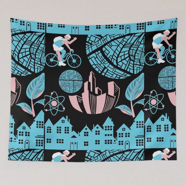 Item preview, Black Artisctic pattern  of Momuments & buildings | Urban planner gift designed and sold by chi vana.
