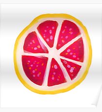 Grapefruit Slice Poster