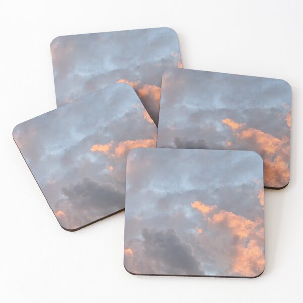 Item preview, A Winter Sunset with a Light Blue Sky and Yellow Orange and Grey Clouds  designed and sold by PrettyLittlePic.