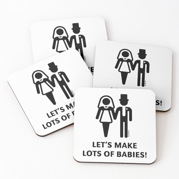 Item preview, Let's Make Lots Of Babies! (Wedding / Marriage / Stag Party / Hen Night / Black) designed and sold by MrFaulbaum.