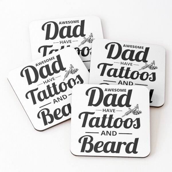 Item preview, Tattoos Beard Dad Fathers day Funny Gift designed and sold by CuteDesigns1.